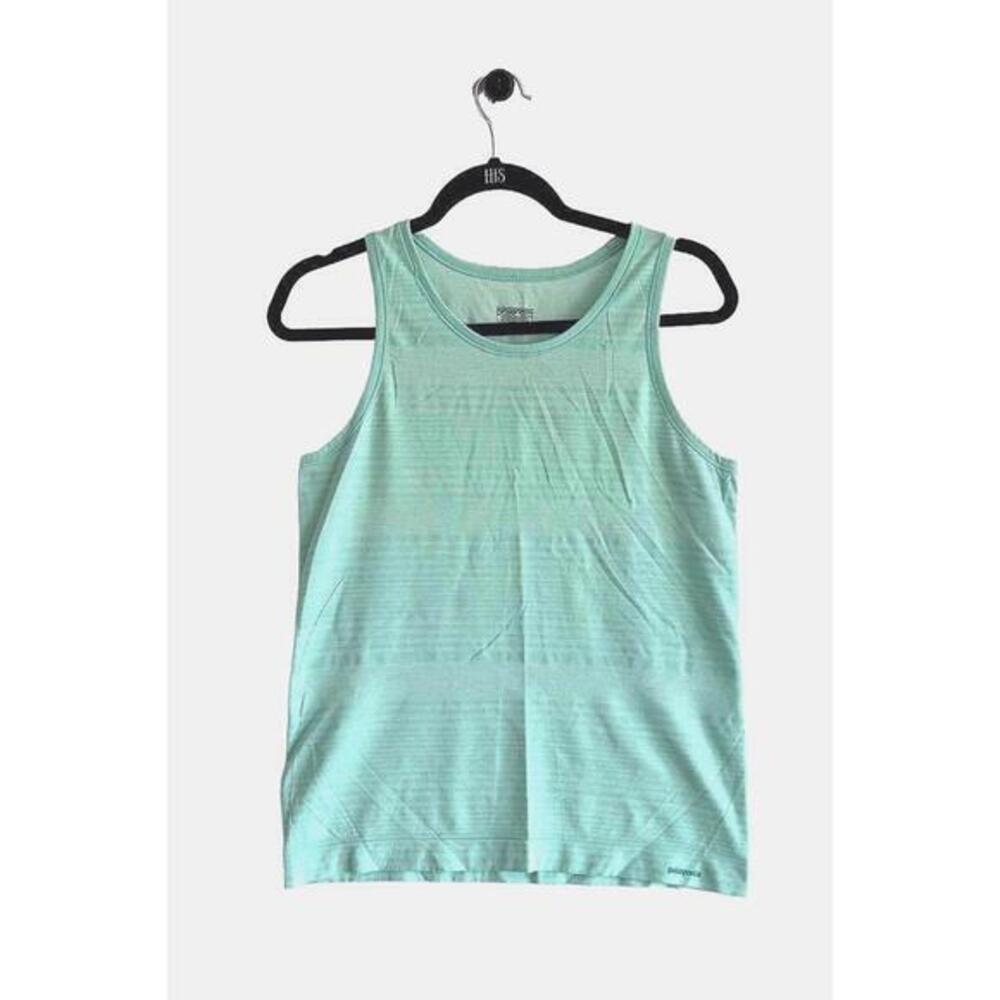 Patagonia Mint Green Striped Tank Top Size M